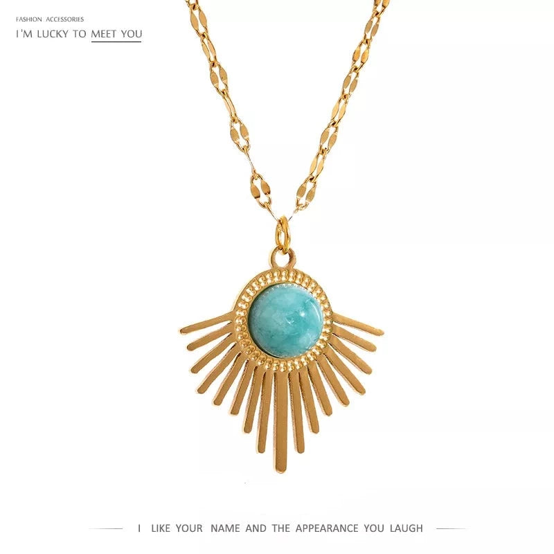 Stainless Steel Stone Necklace