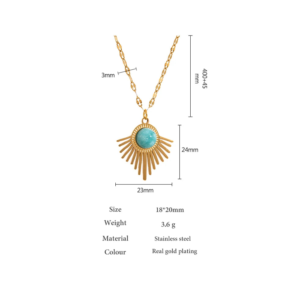 Stainless Steel Stone Necklace