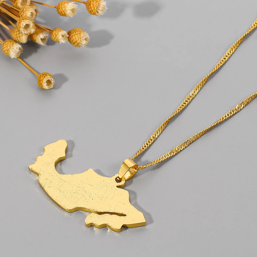 Collana con bandiera con mappa del Messico