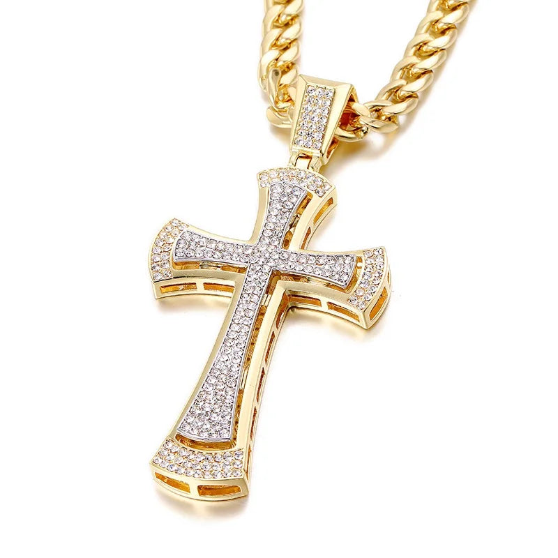 Double Layer huge Cross Necklace - admstore