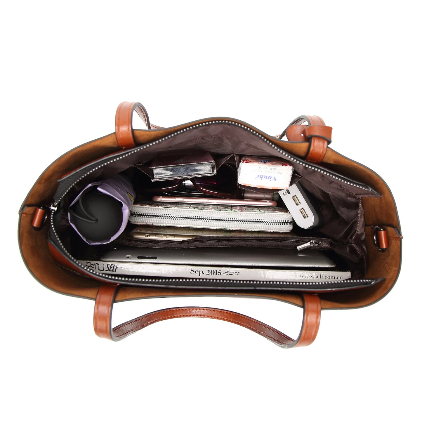 Women Waxing Leather bucket bag