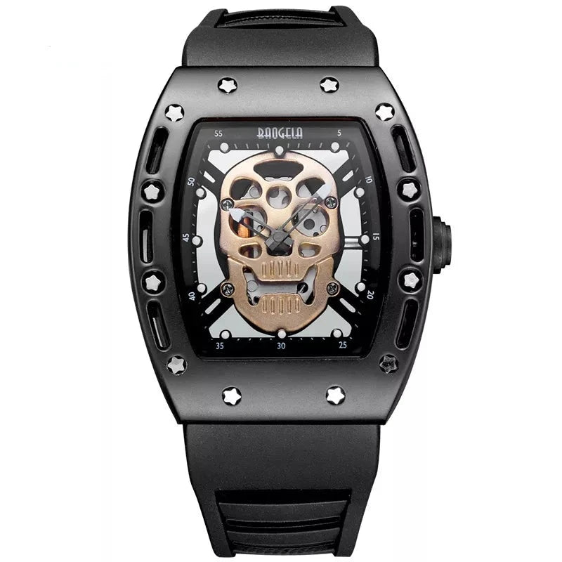 Men Skeleton Skull Luminous Quartz Watch