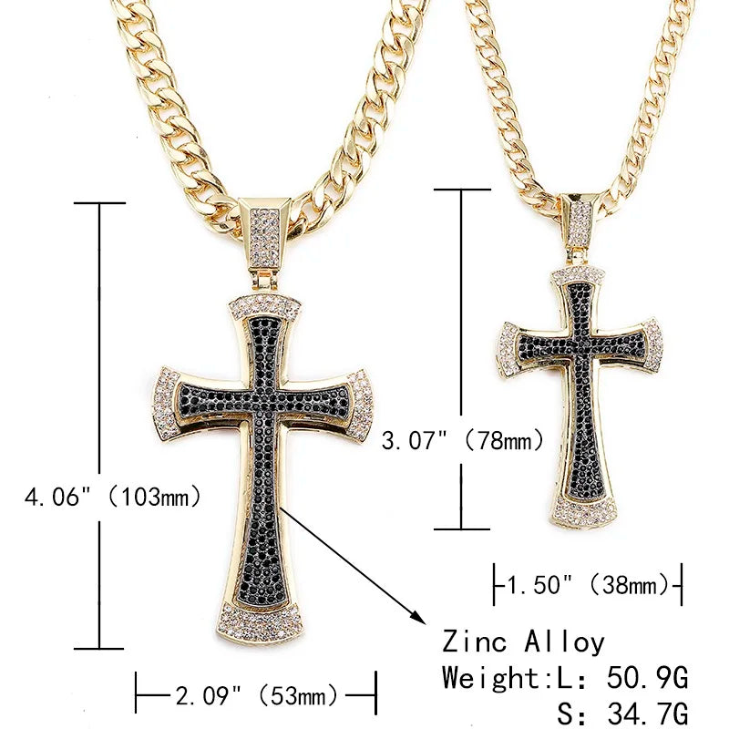 Double Layer huge Cross Necklace - admstore