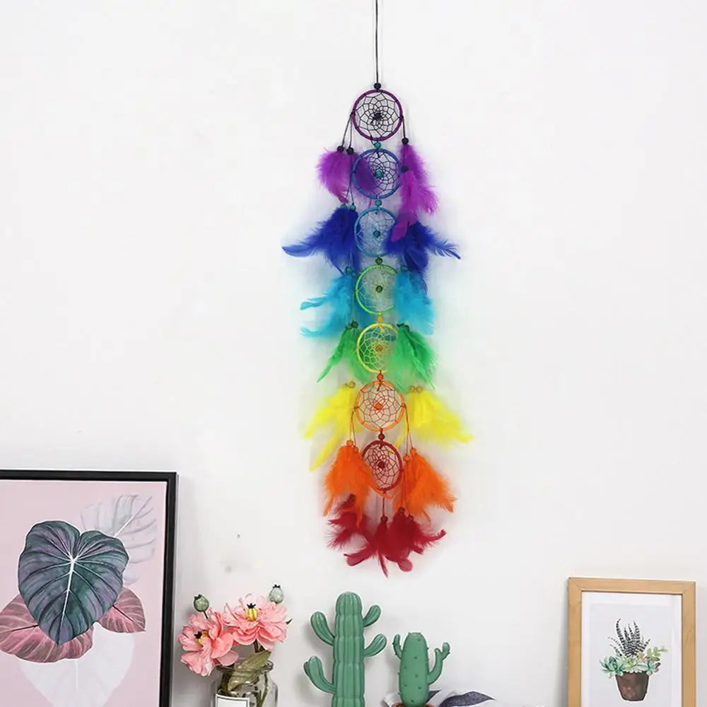 Dream Catcher Colorful Feathers