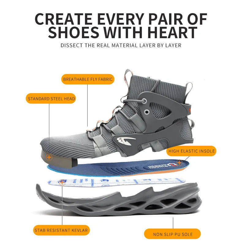 Men Indestructible Safety Shoes