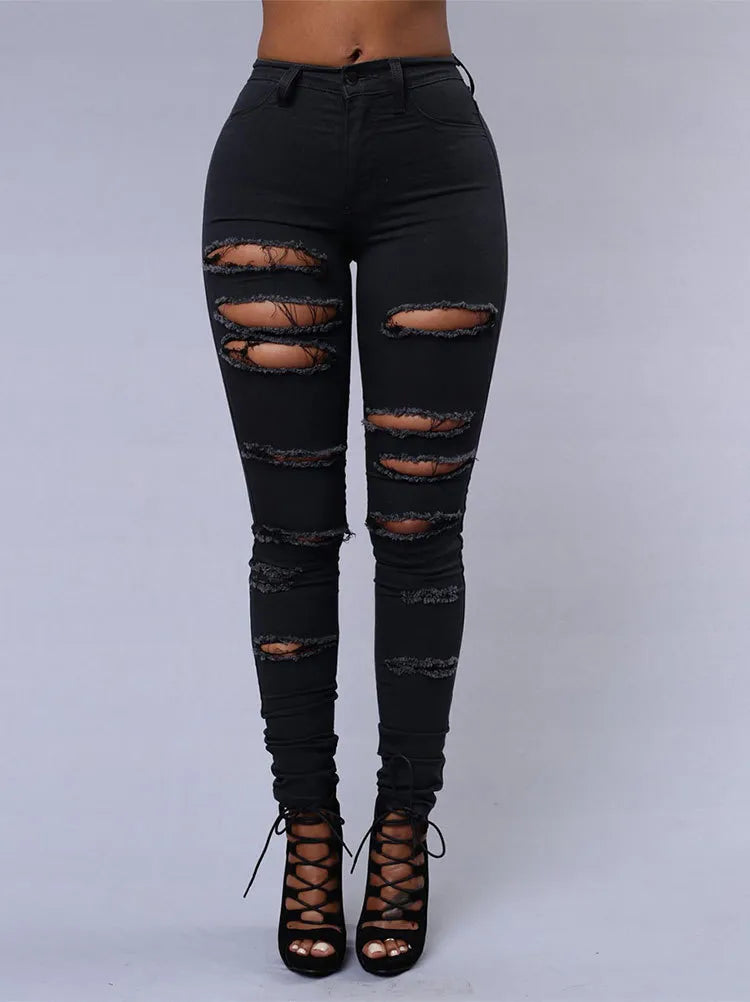 Women ripped jeans