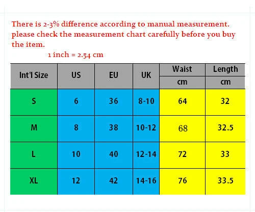 Women Elastic Casual Short