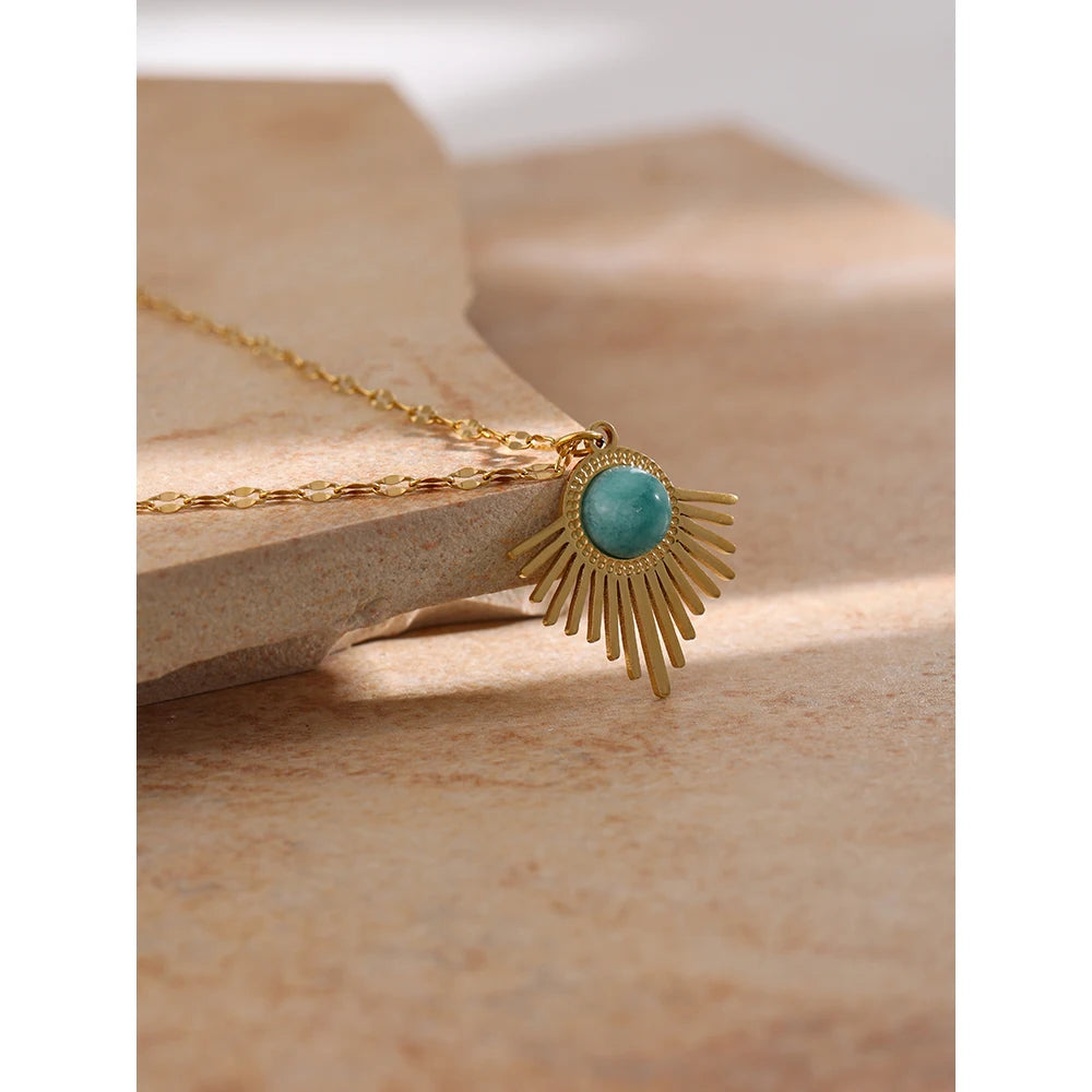 Stainless Steel Stone Necklace