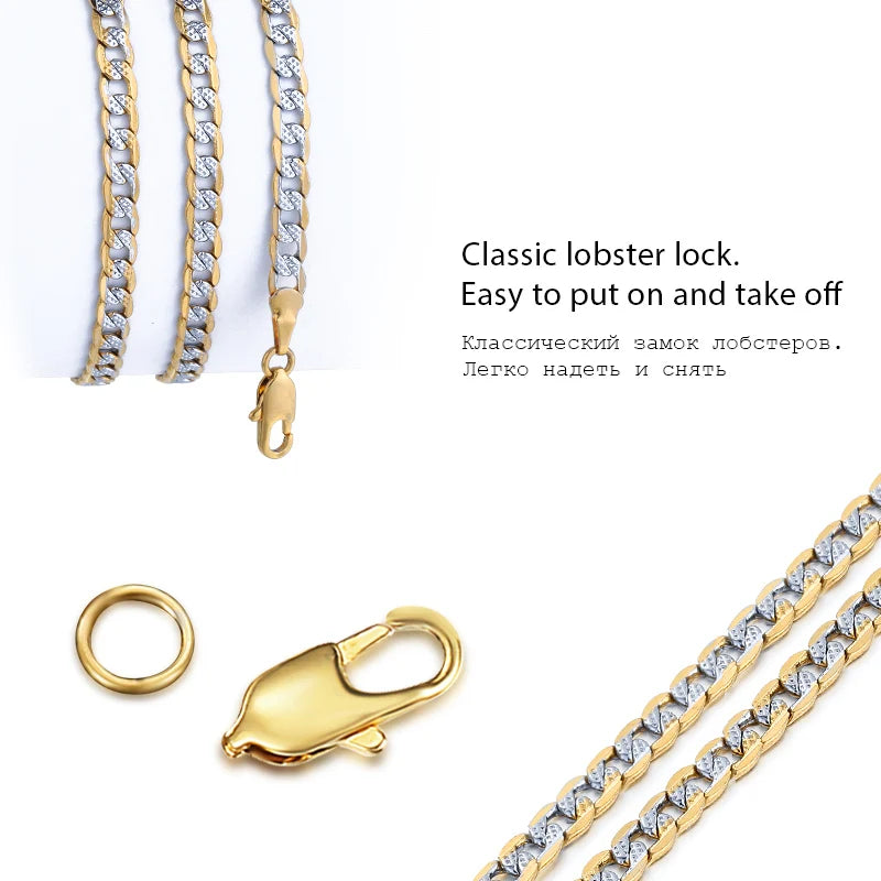 Gold Color Necklace Unisex - admstore