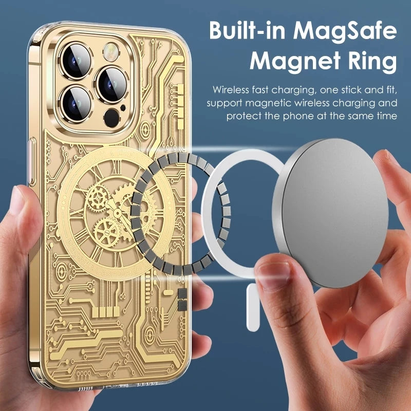 Custodia trasparente magnetica per Iphone