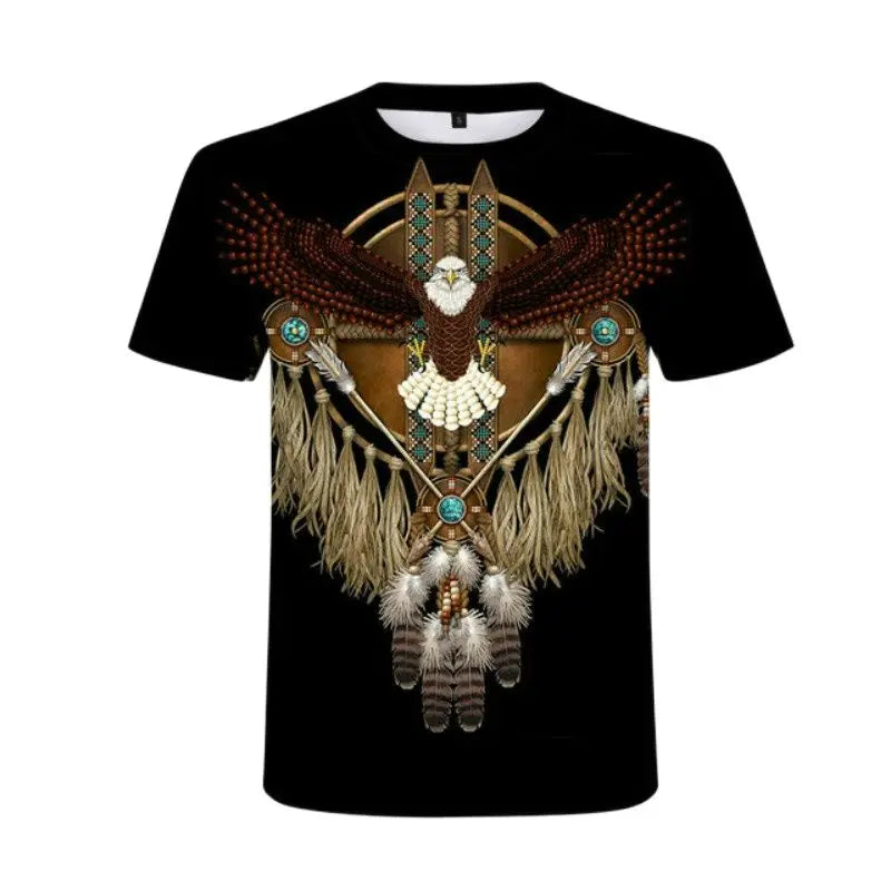 T-shirt unisex con stampa 3D Eagle Wolf