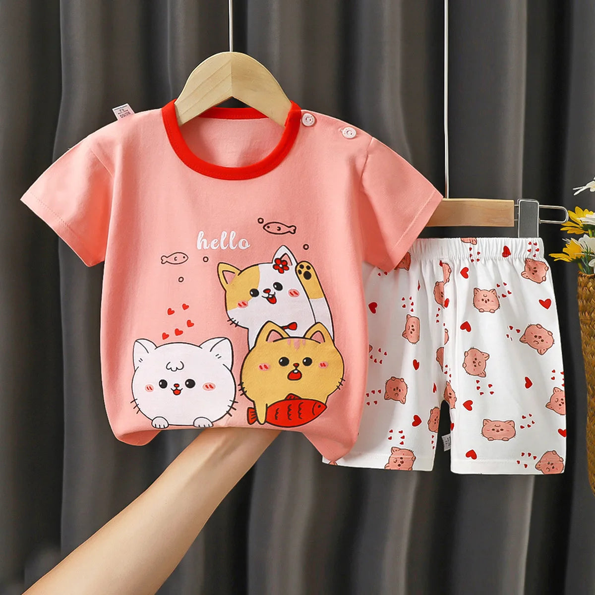 Kids Girls Summer Cotton Clothing