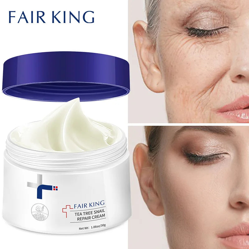 Crema facial antiarrugas con mucina de caracol