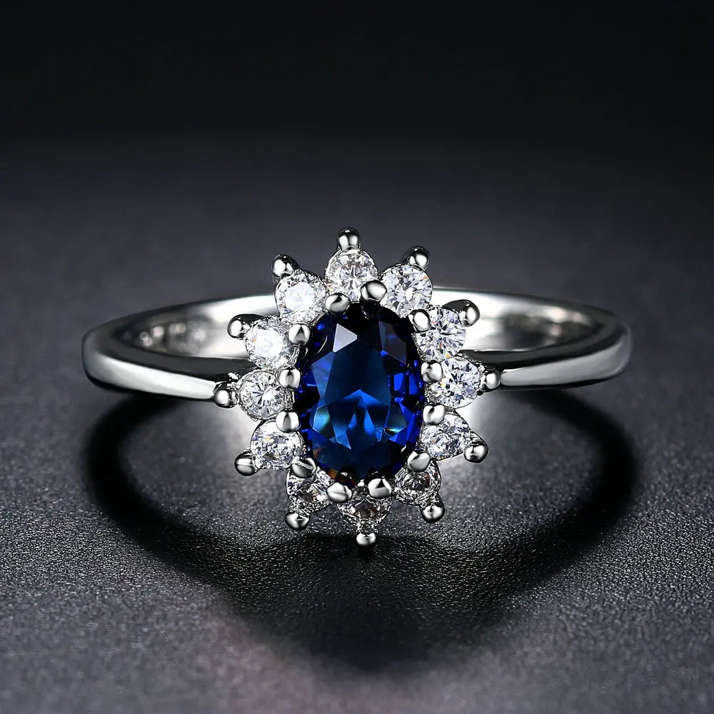 Wedding Ring Blue Crystal - admstore