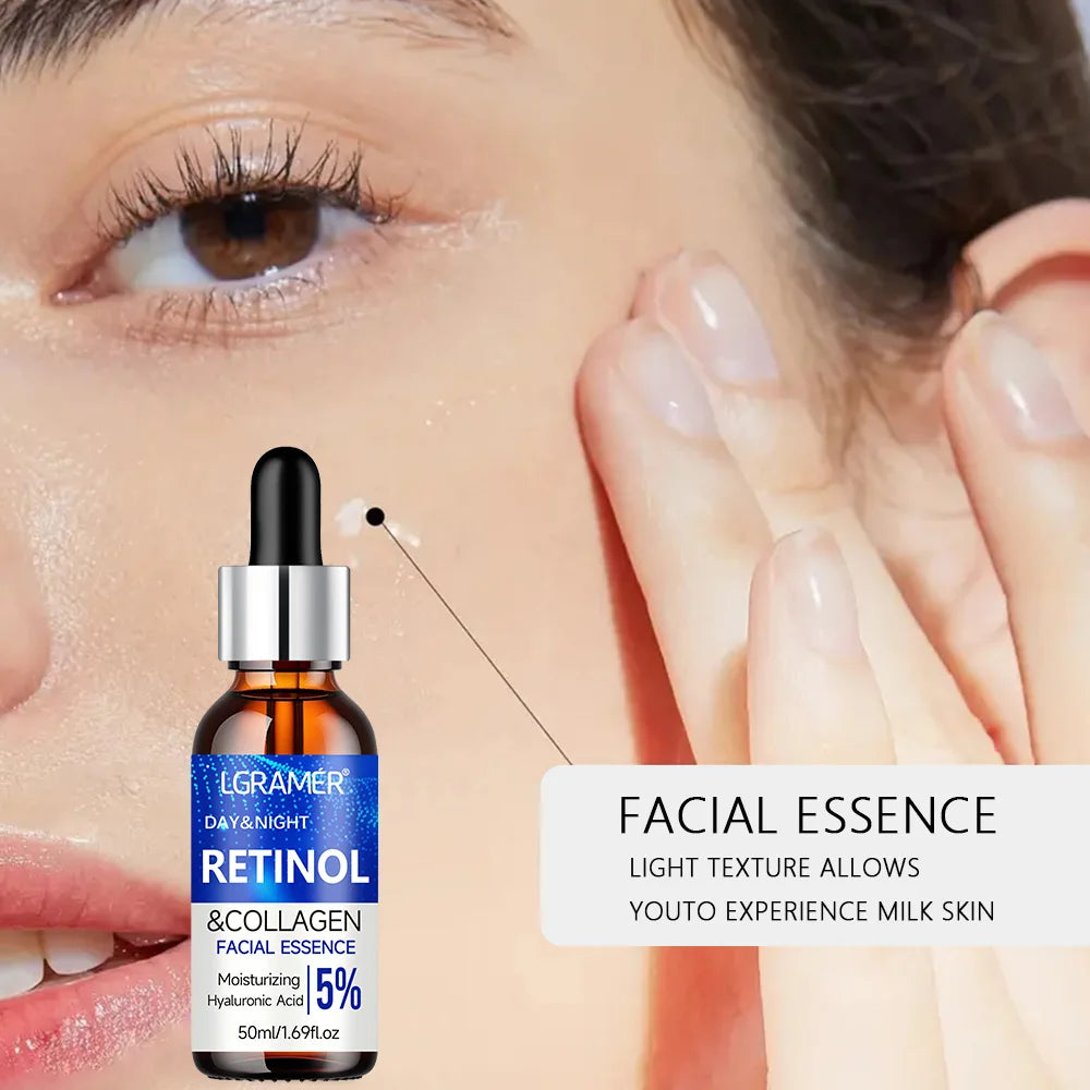 Retinol Cream Serum Combo Set Locks In Moisture Repairs Skin Smoothes Wrinkles Increases Elasticity For Younger Healthier Skin