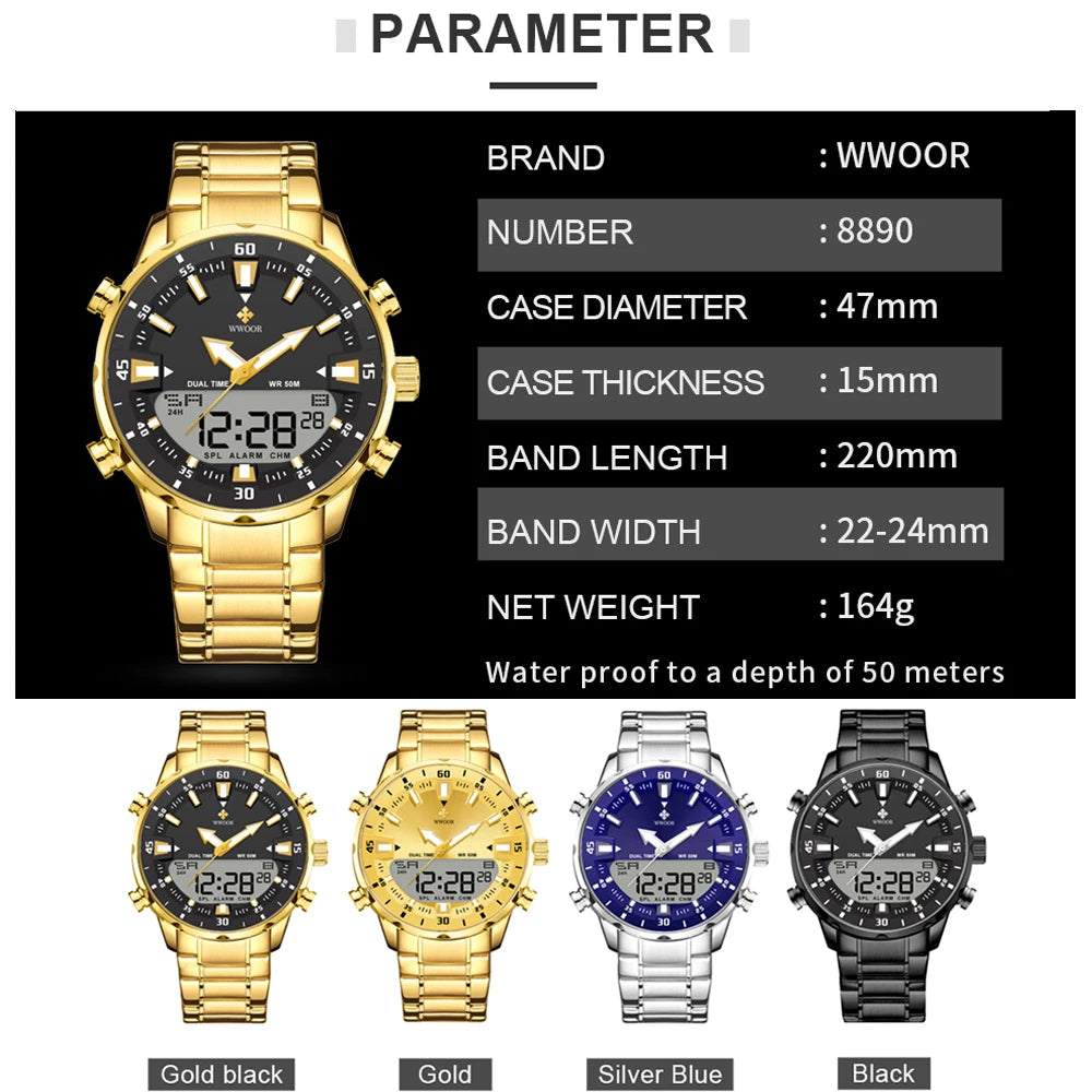 Men New Luxury Digital Watch LED Quartz Waterproof