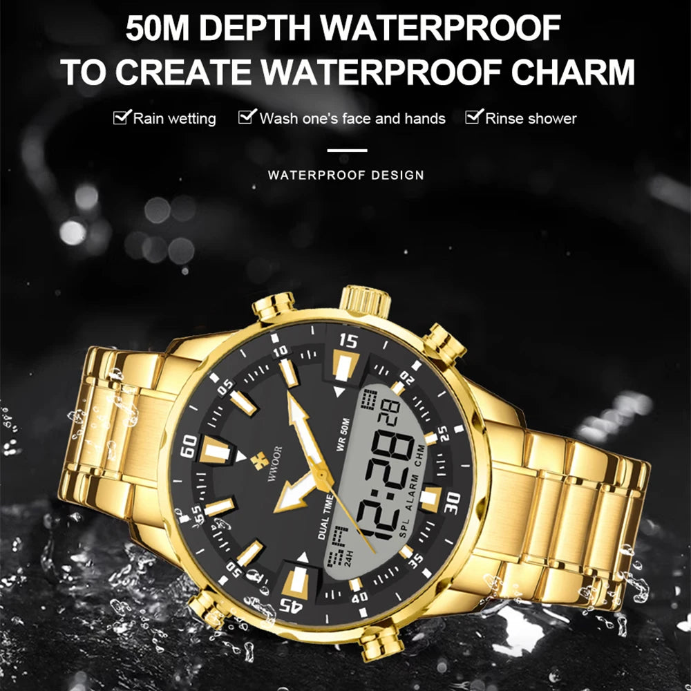 Men New Luxury Digital Watch LED Quartz Waterproof