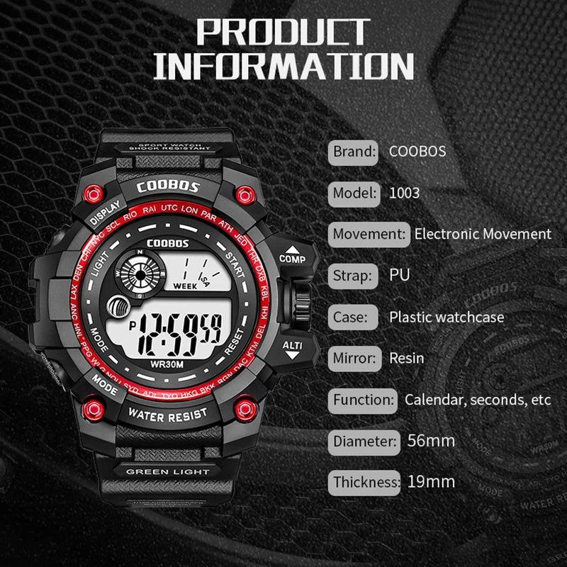 Men Sport Watch Waterproof