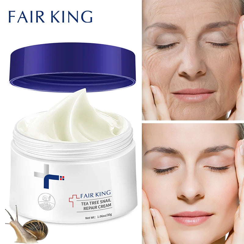 Crema facial antiarrugas con mucina de caracol