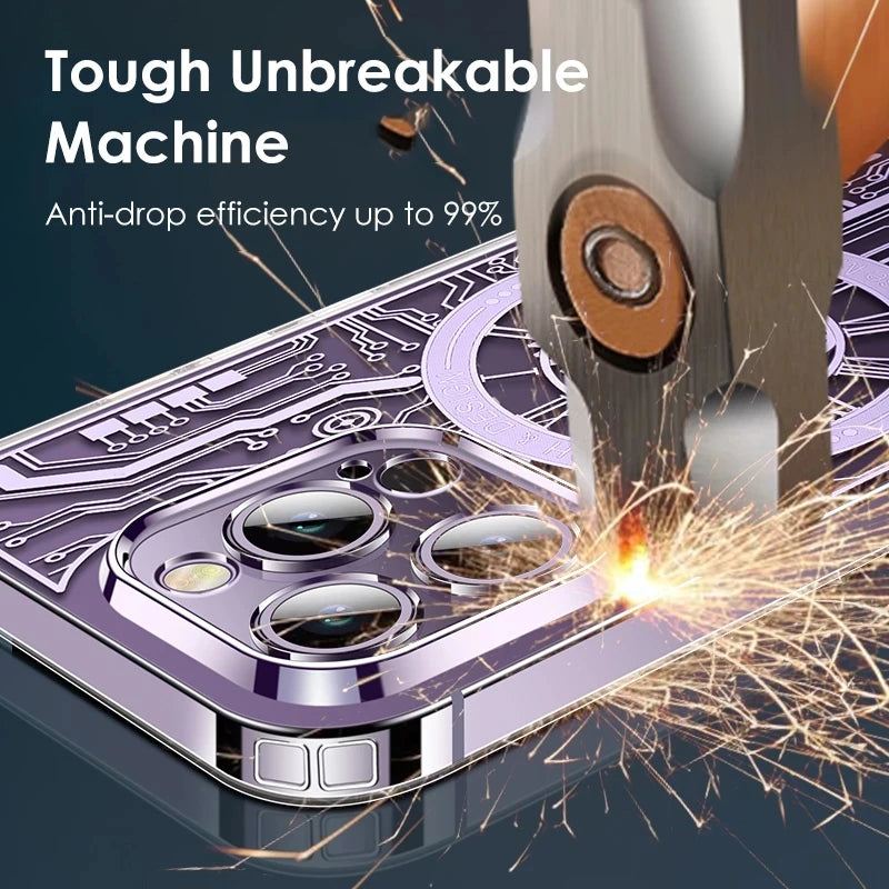 Custodia trasparente magnetica per Iphone