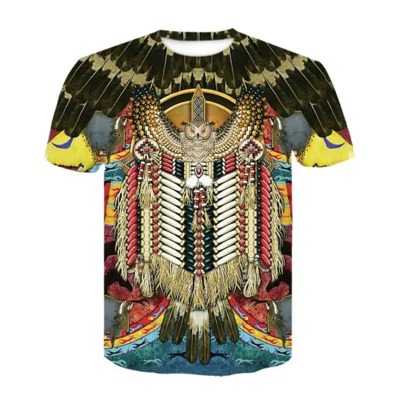 T-shirt unisex con stampa 3D Eagle Wolf