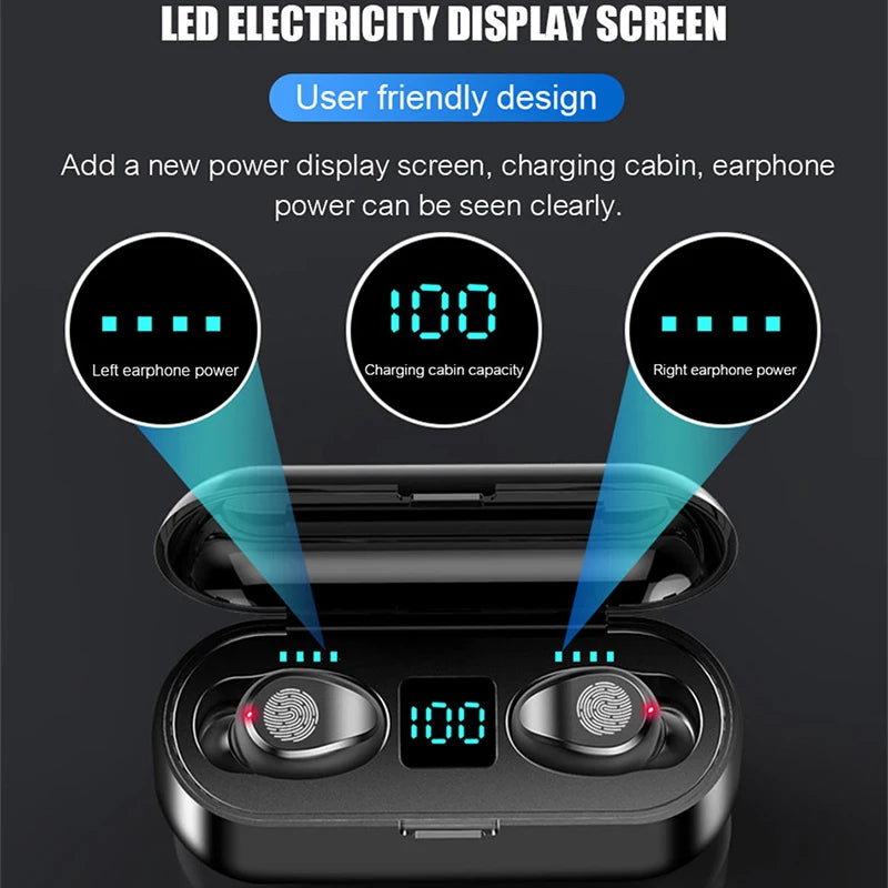 TWS F9 Earphone Sport 5.1 Bluetooth