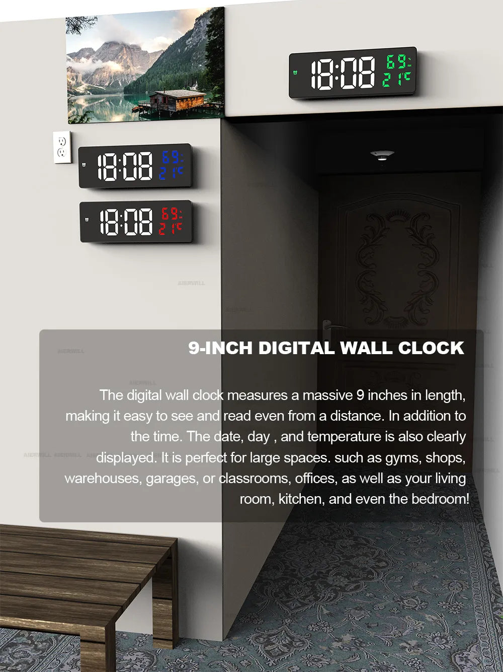 Digital Clock Large LED