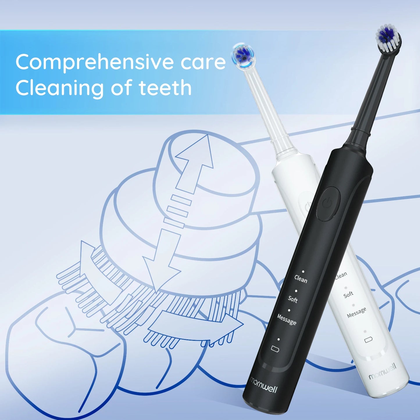 Electric Toothbrush 4 Extra Heads